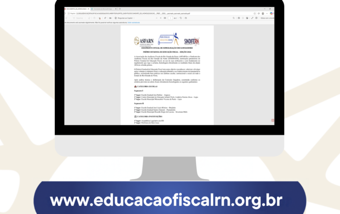 Ganhadores do Prêmio Estadual de Educação Fiscal RN 2026 são oficialmente homologados